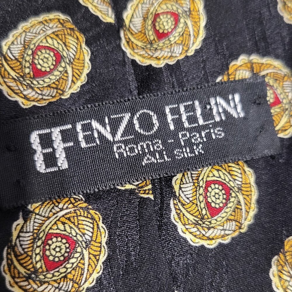 ENZO FELINI SILK TIE ROME/PARIS - Picture 3 of 5